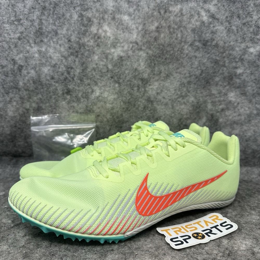 Nike Zoom Rival M 9 Track & Field Shoes Mens Size 11.5 Barely Volt Hyper Orange